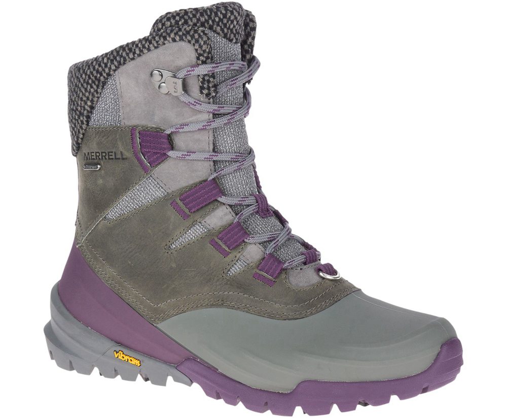 Kozaki Merrell Damskie Szare - Thermo Aurora 2 Mid Shell Waterproof - 165409-YZX